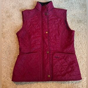 Barbour Women’s Quilted Vest – Maroon | Size 6